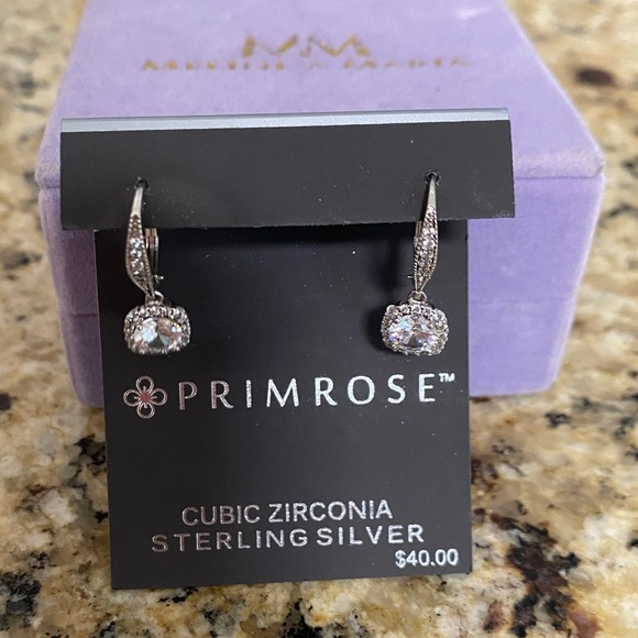 Primrose Sterling Silver Cubic Zirconia Earrings - Picture 1 of 3